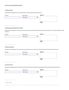 RFS Policy and Procedure Form