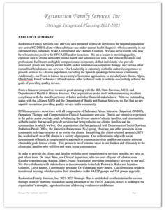 RFS Strategic Intergration Plan 2021-2023