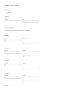 RFS SAIOP Sign-In Form